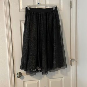 Torrid Disney Cinderella black sheer glitter tulle skirt